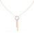 Rose Gold Orbita Dual Drop Diamond Necklace