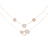 Rose Gold Celeste Circle Layer Diamond Necklace