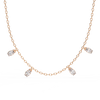 Rose Gold Dewdrop Floating Diamond Necklace