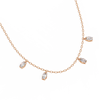 Rose Gold Dewdrop Floating Diamond Necklace