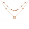 Rose Gold Lumina Solitaire Layer Diamond Necklace