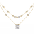 Yellow Gold Lumina Solitaire Layer Diamond Necklace