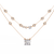 Rose Gold Lumina Solitaire Layer Diamond Necklace
