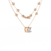Rose Gold Lumina Solitaire Layer Diamond Necklace