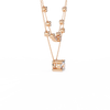 Rose Gold Lumina Solitaire Layer Diamond Necklace