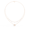 Rose Gold Eternia Interlock Charm Diamond Necklace