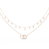 Rose Gold Eternia Interlock Charm Diamond Necklace