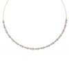 Rose Gold Riviera Graduated Diamond Tennis Necklace