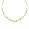 Yellow Gold Crescendo Three-Prong Diamond Tennis Necklace