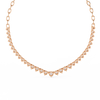 Rose Gold Crescendo Three-Prong Diamond Tennis Necklace