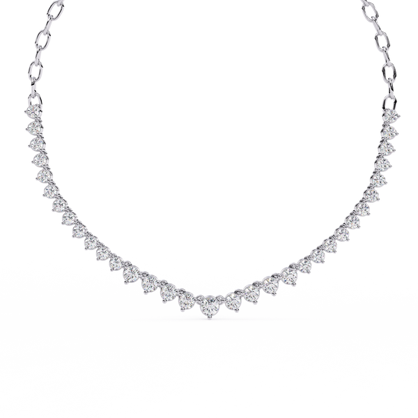 Lab Grown Round Diamond Necklace