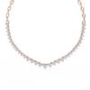Rose Gold Crescendo Three-Prong Diamond Tennis Necklace