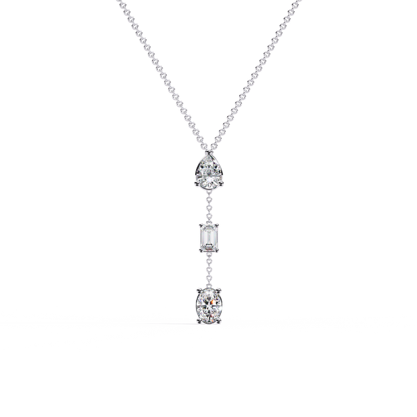 3 Diamond Drop Necklace