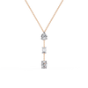 Rose Gold Trinova Multi-Shape Drop Diamond Necklace