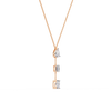 Rose Gold Trinova Multi-Shape Drop Diamond Necklace
