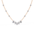 Rose Gold Empress Emerald Cut Station Diamond Necklace