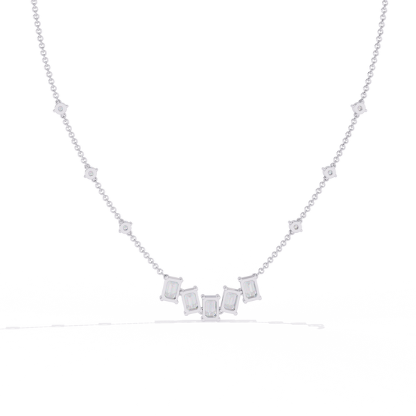Emerald Cascade Natural Diamond Necklace
