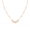 Rose Gold Empress Emerald Cut Station Diamond Necklace