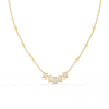 Yellow Gold Empress Emerald Cut Station Diamond Necklace
