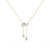 Yellow Gold Duality Pear & Emerald Drop Diamond Necklace