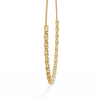 Yellow Gold Trilogy Cluster Diamond Fringe Necklace