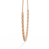 Rose Gold Trilogy Cluster Diamond Fringe Necklace