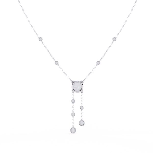 Dazzling Round Cut Diamond Necklace