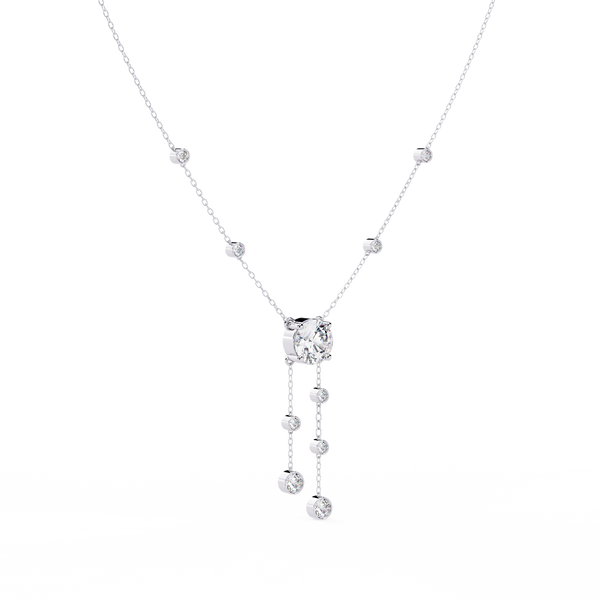 Dazzling Round Cut Diamond Necklace