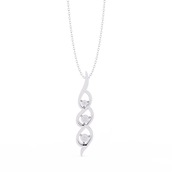 Verdant Round Diamond Necklace