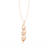Rose Gold Helix Trio Twist Diamond Necklace