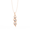 Rose Gold Helix Trio Twist Diamond Necklace