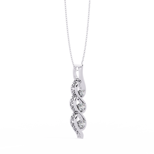 Verdant Round Diamond Necklace