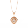Heart Halo Diamond Pendant