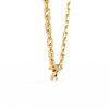 Yellow Gold Vincolo Interlock Diamond Chain Necklace