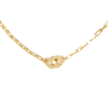 Yellow Gold Vincolo Interlock Diamond Chain Necklace
