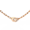 Rose Gold Vincolo Interlock Diamond Chain Necklace