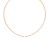 Rose Gold Lumière Alternating Pear & Round Diamond Tennis Necklace