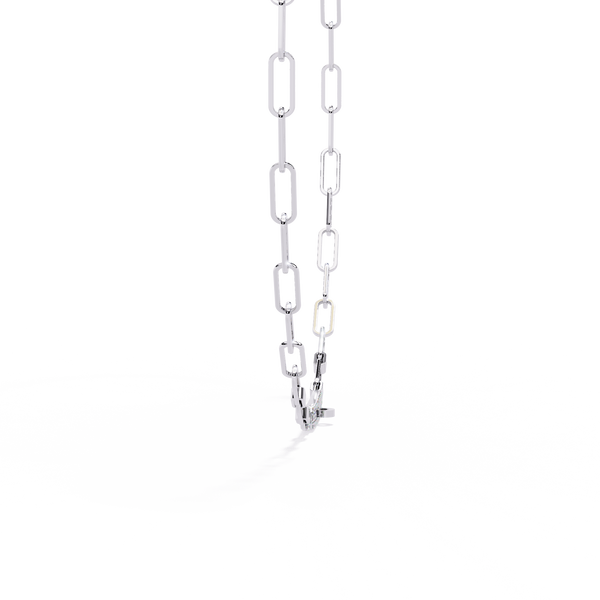Linear Link Natural Diamond Chain Necklace