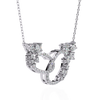 Gold Diamond Interlocking Oval Necklace