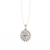 Rose Gold Soleil Double Halo Diamond Necklace