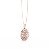 Rose Gold Soleil Double Halo Diamond Necklace