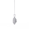 Elegant oval and round diamond pendant