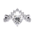 White Gold Heart Diamond Tiara Crown Ring