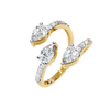Twin Pear Wrap Lab Grown Diamond Ring