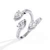 Twin Pear Wrap Lab Grown Diamond Ring