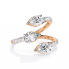 Twin Pear Wrap Lab Grown Diamond Ring