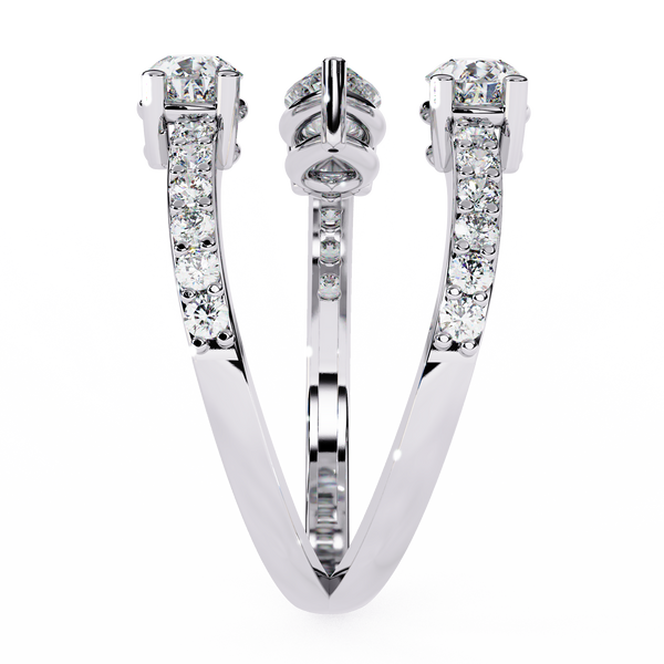 Twin Pear Wrap Lab Grown Diamond Ring