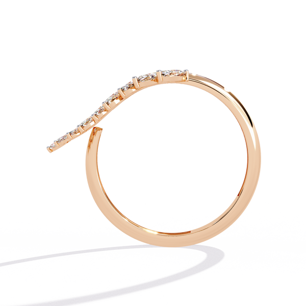 Natural Diamond Leafy Ring