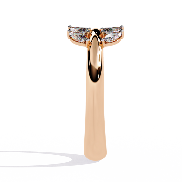 Natural Diamond Leafy Ring