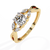 Pear Solitaire Ring